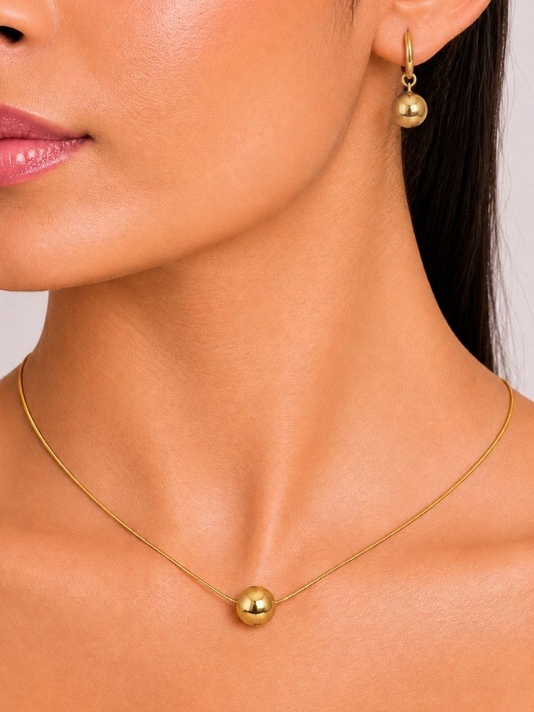 ELRA 18K Gold Plated Golden Jewellery Set-picture-15