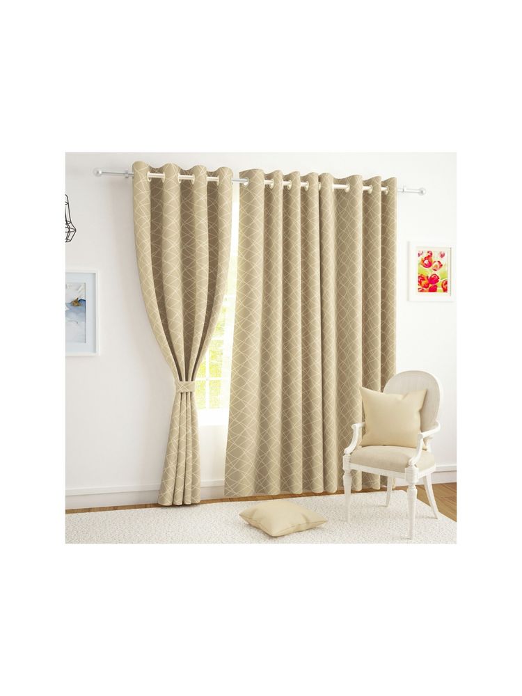 Story@Home 300 Gsm Polyester Blackout 4 Pc Beige-image-48