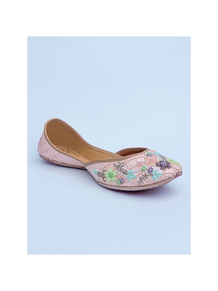 NR BY NIDHI RATHI Embellished Peach Juttis-picture-26