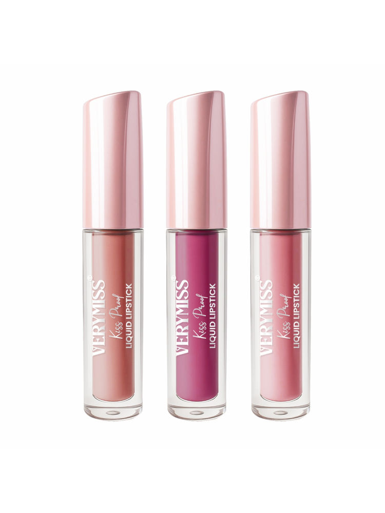 VERYMISS Kiss Proof Liquid Lipstick Combo 1 - Pack of 3-image-40