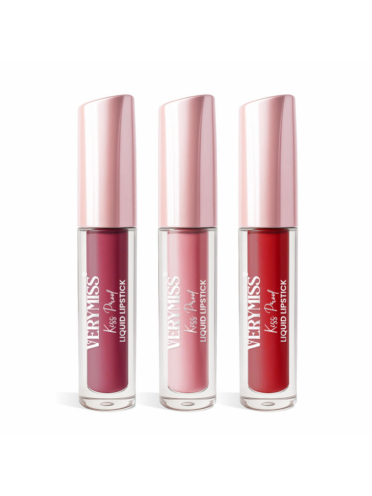 VERYMISS Kiss Proof Liquid Lipstick Combo 3 - Pack of 3-picture-12