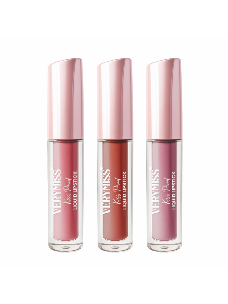 VERYMISS Kiss Proof Liquid Lipstick Combo 4 - Pack of 3-image-4