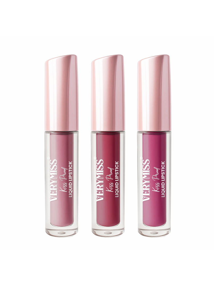 VERYMISS Kiss Proof Liquid Lipstick Combo 5 - Pack of 3-picture-16