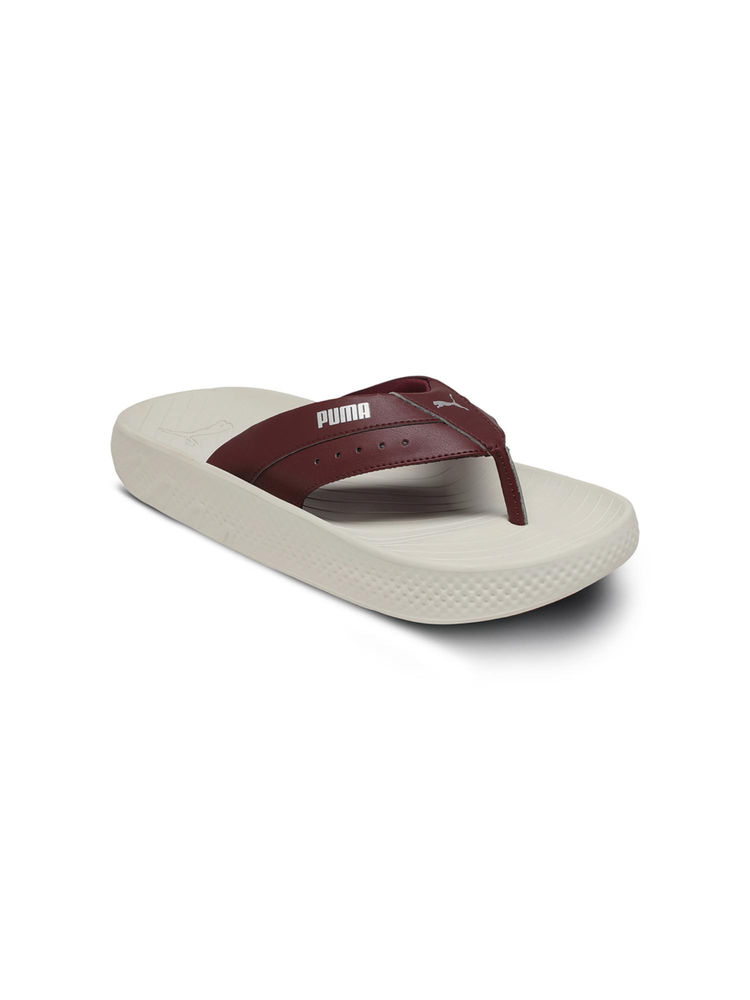 Puma Softridepro Leadpuff Lightweight Maroon Beach Flip Flops-picture-12