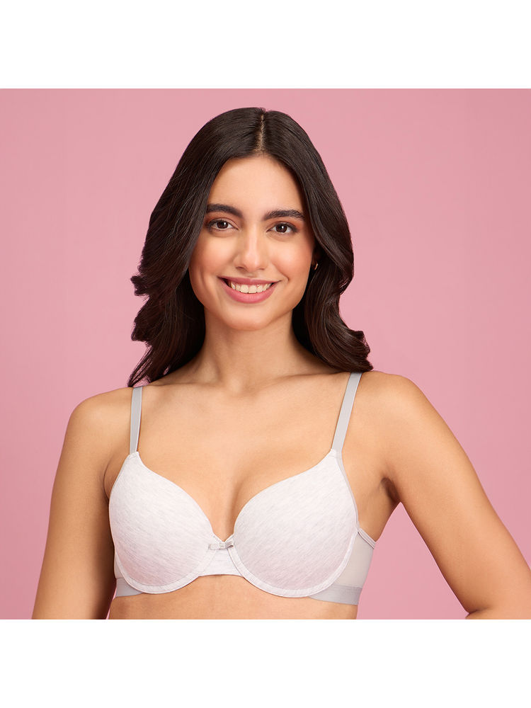 Nykd by Nykaa Push Up Plunge Bra - Grey Melange NYB249-picture-26