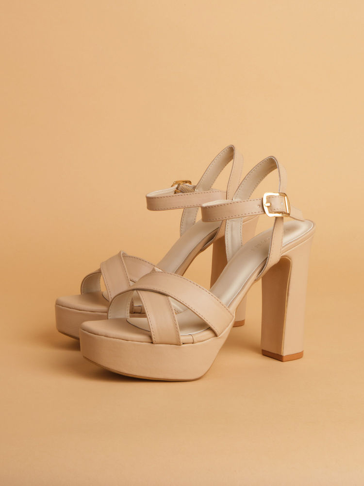 Eridani Veronic Beige Heels-image-10