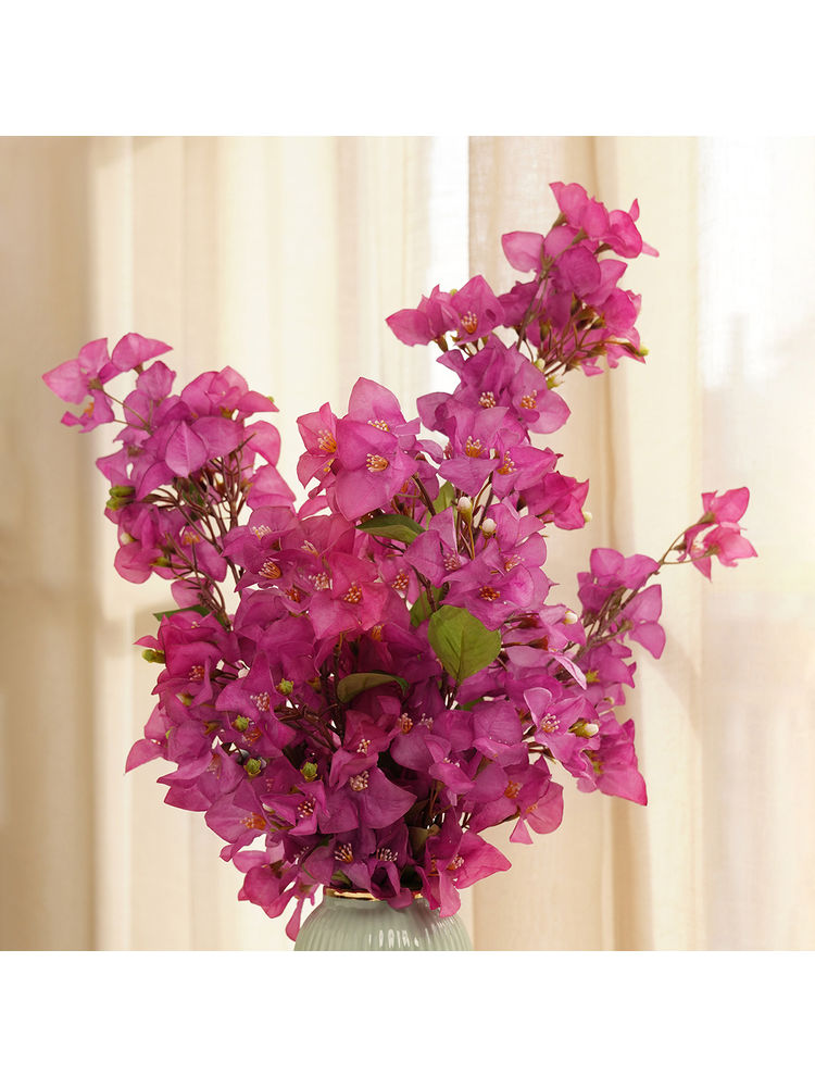 Pure Home + Living Purple Bougainvillea Faux Flower Stem - Single-image-8