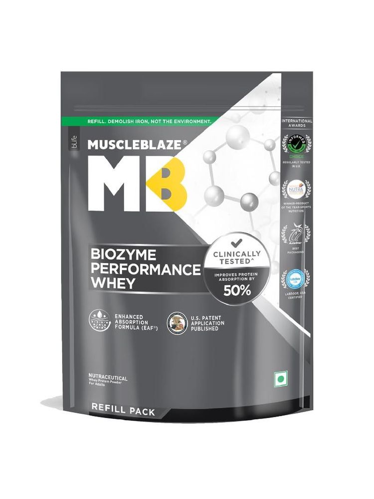 MuscleBlaze Biozyme Performance Raw Whey Protein - Unflavoured