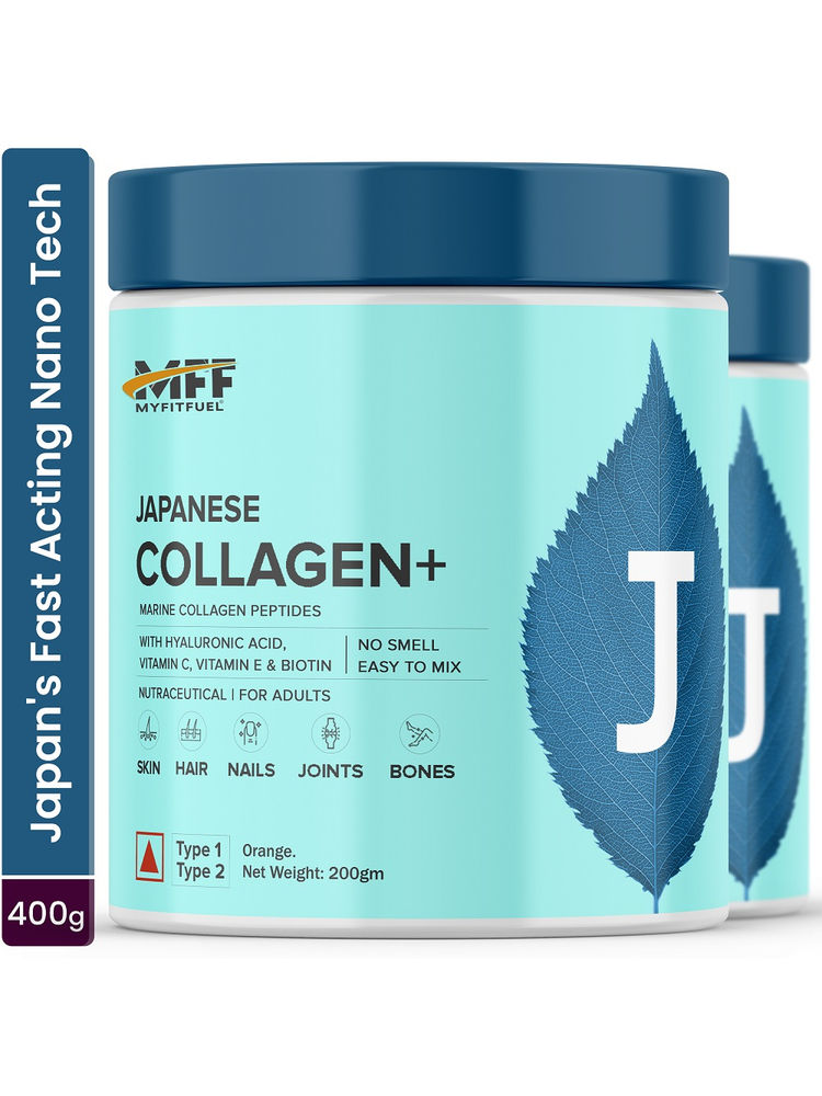 MyFitFuel Japanese Collagen Nanotechnology High Absorption +Biotin, Hyaluronic - Orange-picture-13