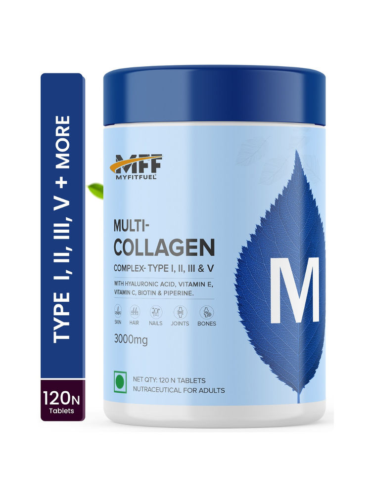 MyFitFuel Multi Collagen Peptides 3000Mg+Biotin, Hyaluronic Acid, Vitamin C & E. For Skin-image-3