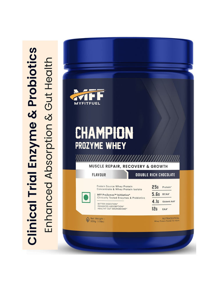 MyFitFuel Champion Prozymes Whey Protein Concentrate & Isolate- 25G Protein - Chocolate