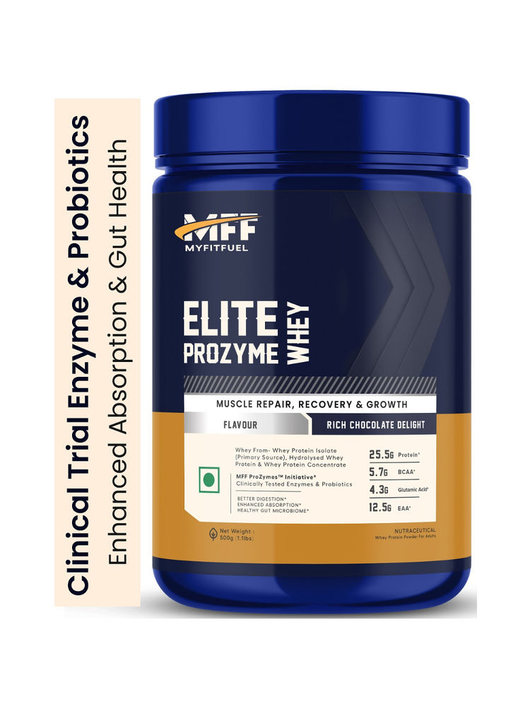 MyFitFuel Elite Prozymes Whey Protein Isolate & Hydrolyzed. 25.5G Protein - Chocolate