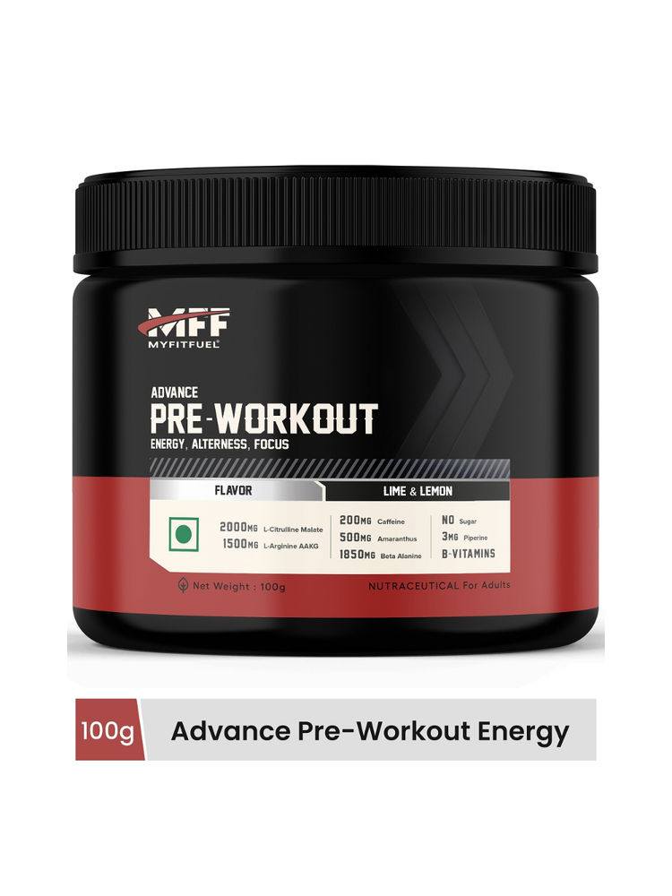 MyFitFuel Advance Pre-Workout (5.35G Aminos, Caffeine +12 Core Ingredients) - Lime Lemon