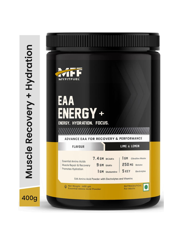 MyFitFuel Eaa Energy+ 9G Eaa, 7.5G Bcaa, 5 Electrolytes, Glutamine - Lime Lemon