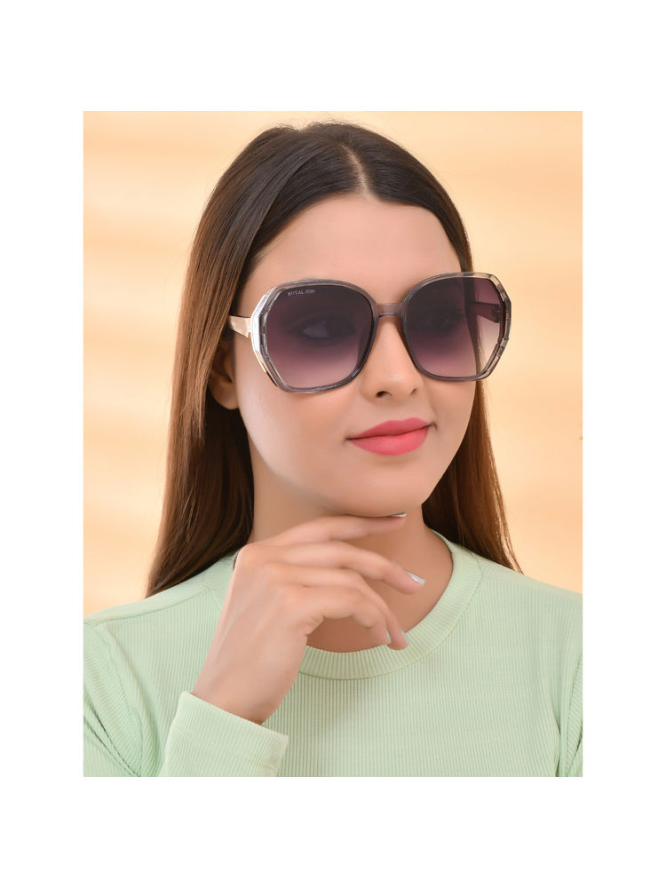 Royal Son Over-sized Uv Protection Women Sunglasses Black Lens - Chiwm00114-c2