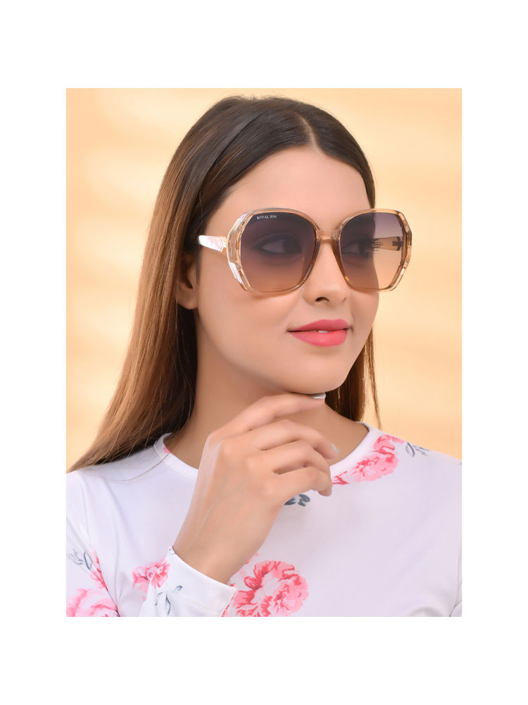 Royal Son Over-sized Uv Protection Women Sunglasses Black Lens - Chiwm00114-c3