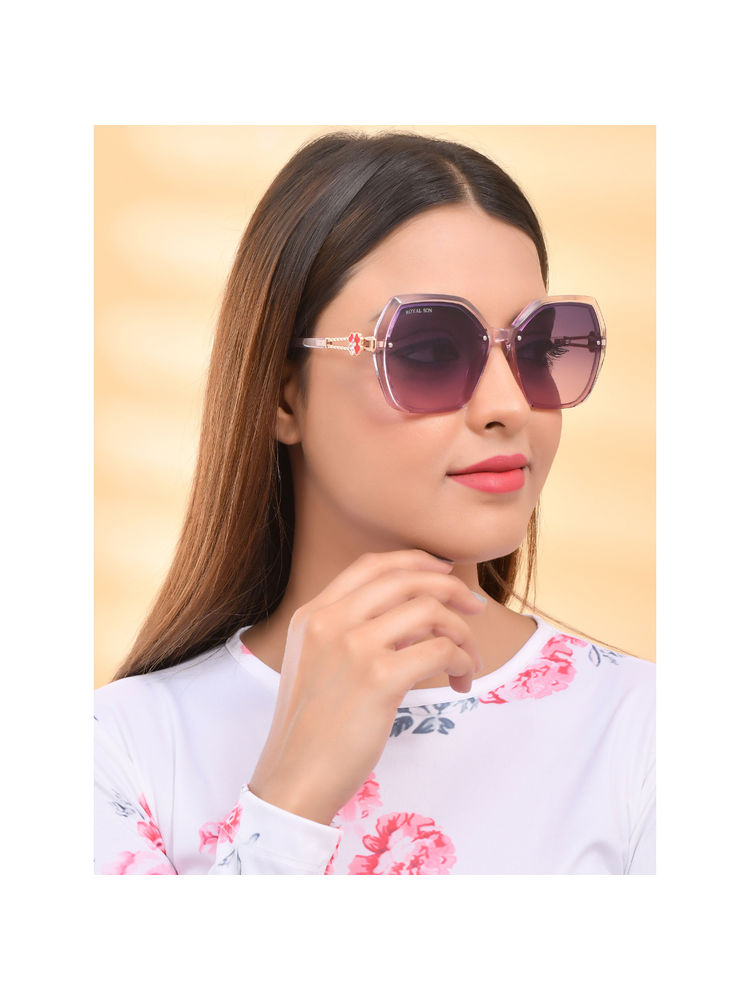 Royal Son Butterfly Uv Protection Women Sunglasses Black Lens - Chiwm00115-c3