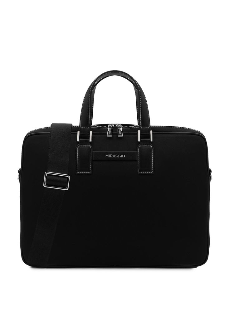MIRAGGIO Black Echo 15 Inch Laptop Bag with Detachable Strap (M)-picture-23