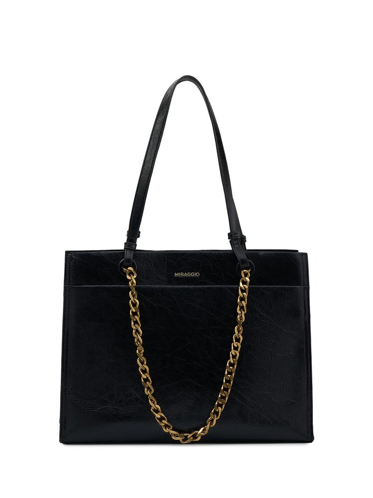 MIRAGGIO Black Teresa 14 Inch Tote Bag (L)-picture-20