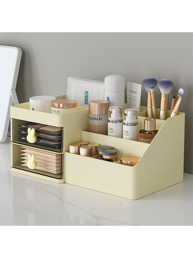 House of Quirk Cosmetics Makeup Organizer Storage Display Case with 2 Drawer-picture-15