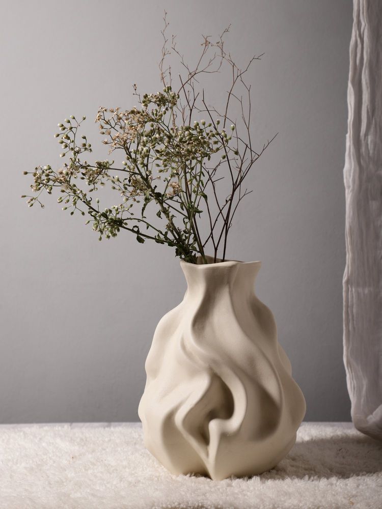 Glimpse Homes White Whispering Waves Vase-picture-11