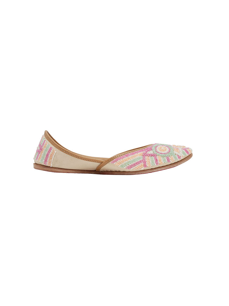NR BY NIDHI RATHI Multi-Color Printed Leather Embellished and Embroidered Ethnic Juttis-image-44