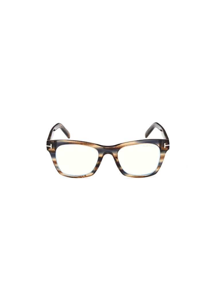 Tom Ford Eyewear FT5886-B 50 045. Brown Printed Acetate Square Eyewear Frame (50)-image-24