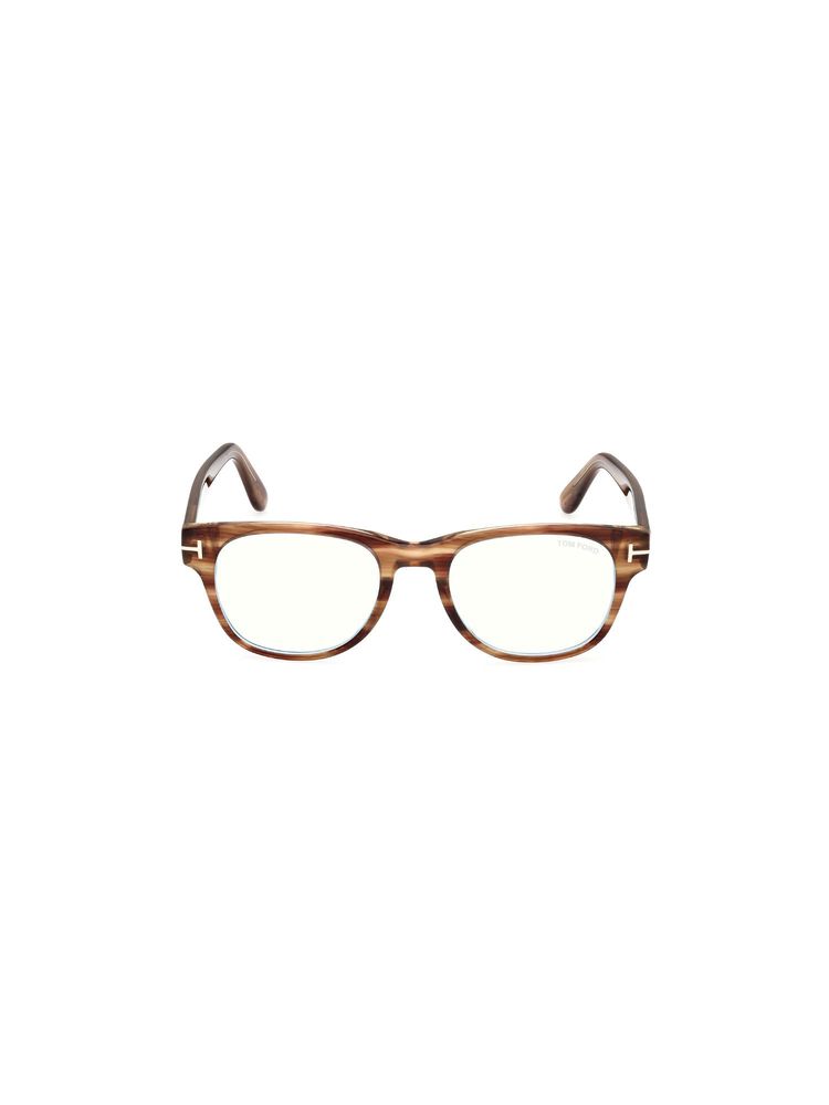 Tom Ford Eyewear FT5898-B 50 050. Brown Printed Acetate Round Eyewear Frame (50)-picture-18