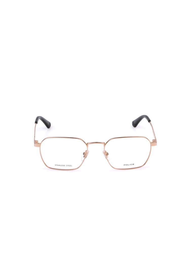 Police VPLP10K54300FR Gold Solid Metal Square Eyewear Frame (54)-image-42