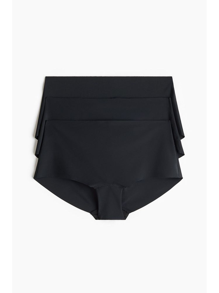 H&M Women Black 3-Pack Invisible Shortie Hioster Briefs-picture-23