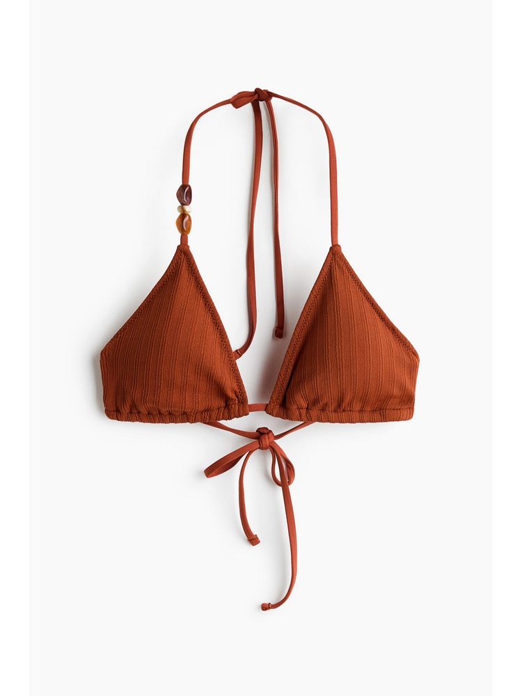 H&M Women Orange Padded Triangle Bikini Top-picture-13