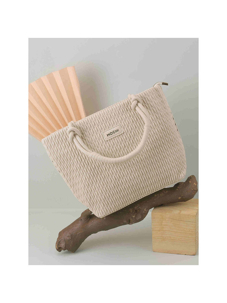 Mochi Women Textured Beige Satchel Bag (10)-picture-40