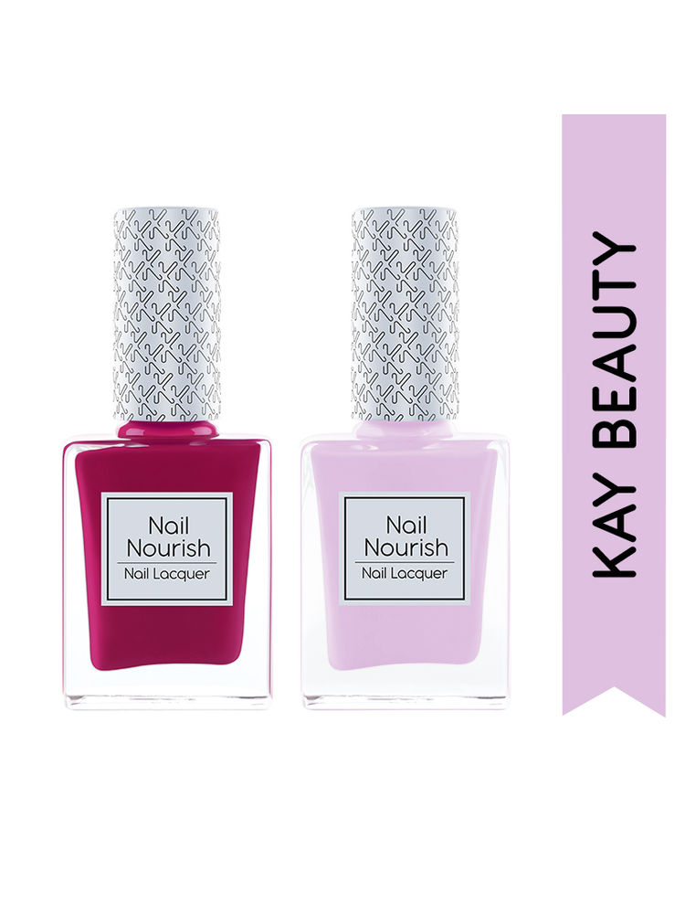 Kay Beauty Nail Nourish Nail Enamel Combo - Miamour & Angellic