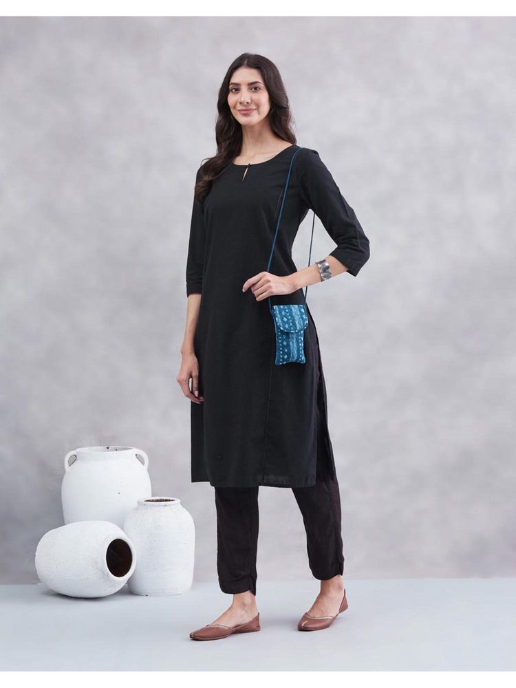 fabindia fashion Fabindia Indigo Ajrakh Mobile Sling Bag-picture-29