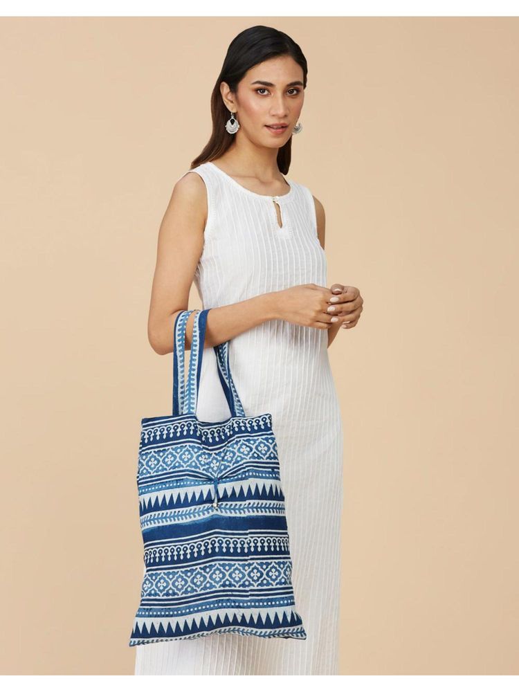 Fabindia Multi-Color Tote Bag-image-0