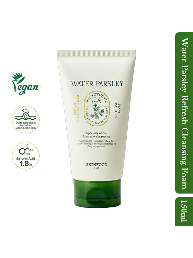 Skinfood Pantothenic Water Parsley Refresh Cleansing Foam-image-35