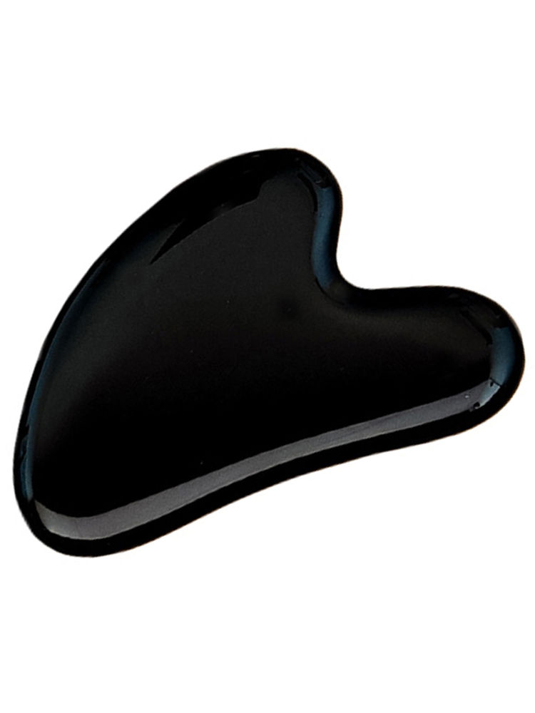 Le Marbelle Black Obsidian Gua Sha Face Massager For Face, Neck Glow & Skin Brightening