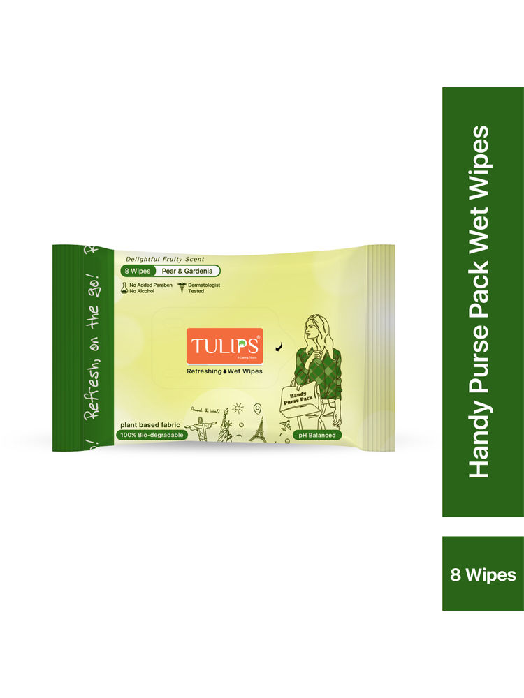 Tulips 100% Biodegradable Refreshing Pocket Wipes - Pear & Gardenia-image-13