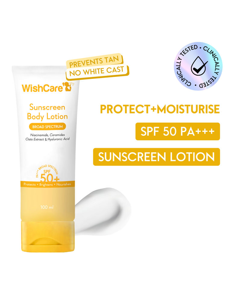 Wishcare Sunscreen Body Lotion SPF 50 Broad Spectrum PA+++ UVA & UVB Protection-picture-14