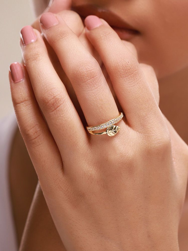 Voylla Leafy Affair Harionelle Ring-image-7