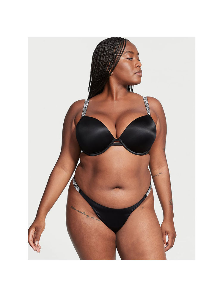 victoria's secret intimates Victoria's Secret Very Sexy Shine Strap Thong Panty Black-picture-31