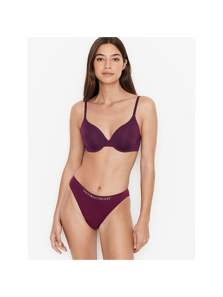 Victoria's Secret Seamless Bikini Panty Burgundy-image-1