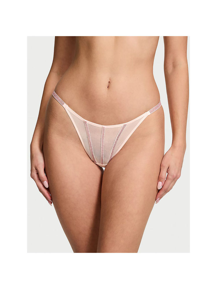 victoria's secret intimates Victoria's Secret Very Sexy Sheer Shine Thong Panty Pink-picture-10