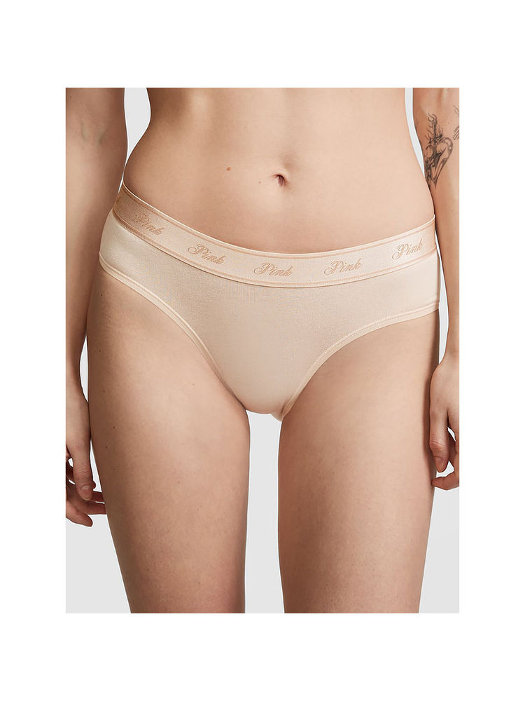 victoria's secret intimates Victoria's Secret PINK Logo Cotton Hip Hugger Panty Beige-picture-32