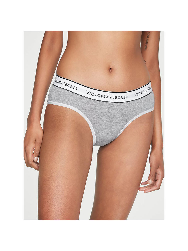 victoria's secret intimates Victoria's Secret Cotton Logo Cotton Hip Hugger Panty Grey-picture-23