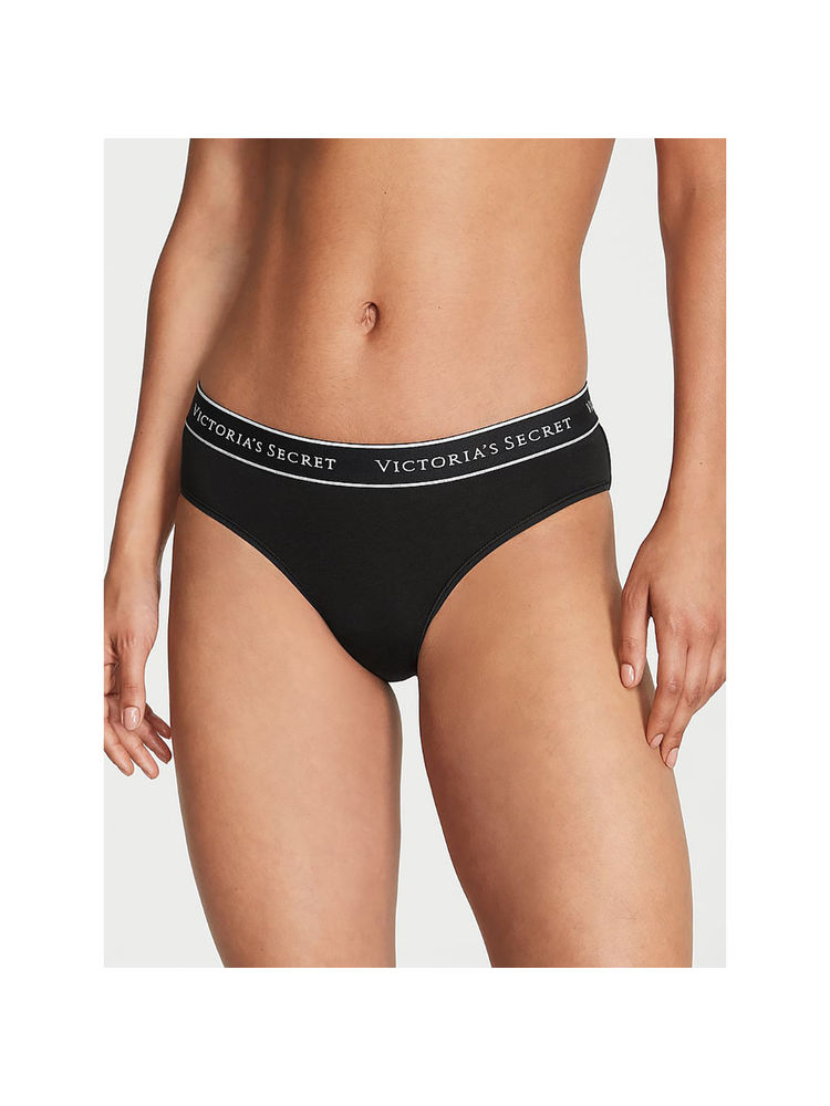 victoria's secret intimates Victoria's Secret Cotton Logo Cotton Hip Hugger Panty Black-picture-11
