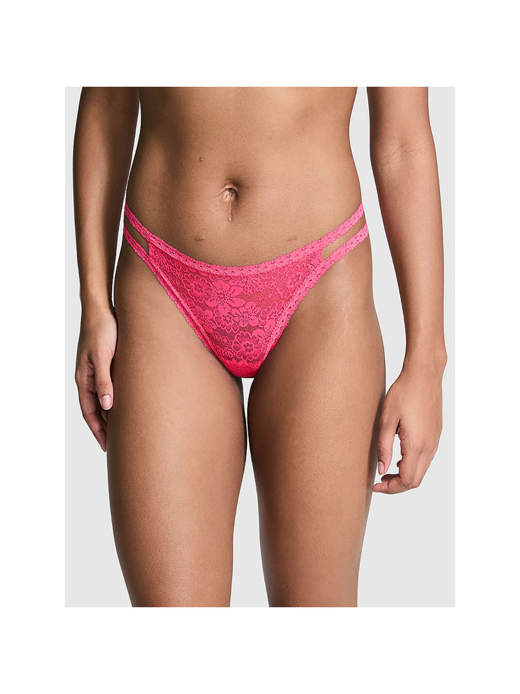 victoria's secret intimates Victoria's Secret PINK Wink Strappy Thong Panty Pink-picture-32
