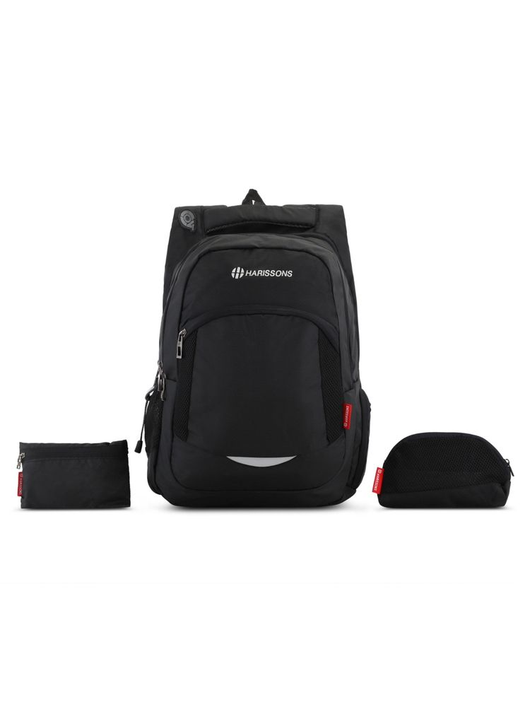 Harissons Xeno Unisex Black Backpack (Set of 4) (M)-picture-23