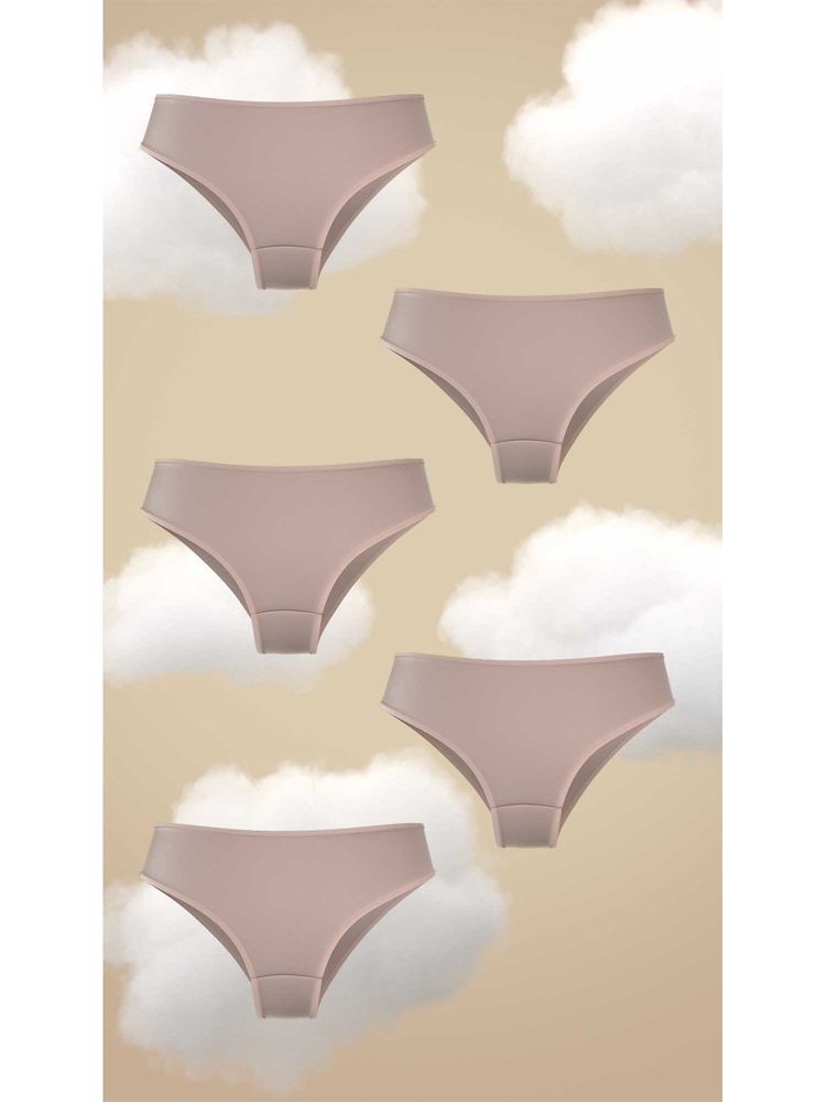 NeceSera Hipster Soft Nude Supima Modal Nessies (Pack of 5)-image-33