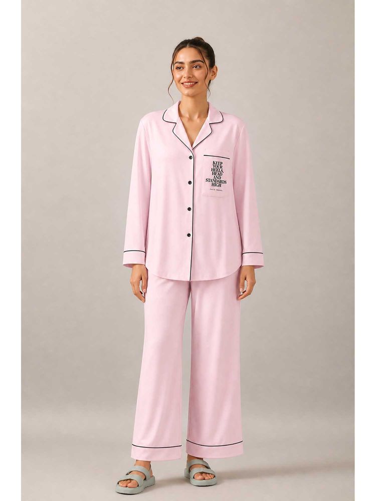 Shopbloom Standards High Long Sleeve Womens Nightsuit-image-40